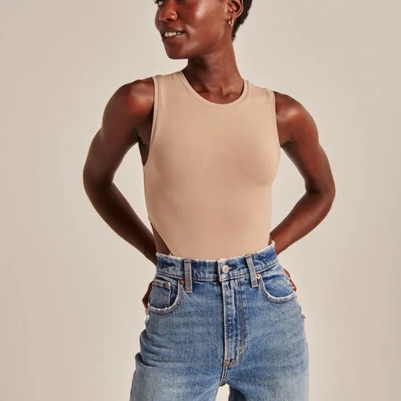 abercrombie soft a&f collection nude highleg body suit - Picture 5 of 6